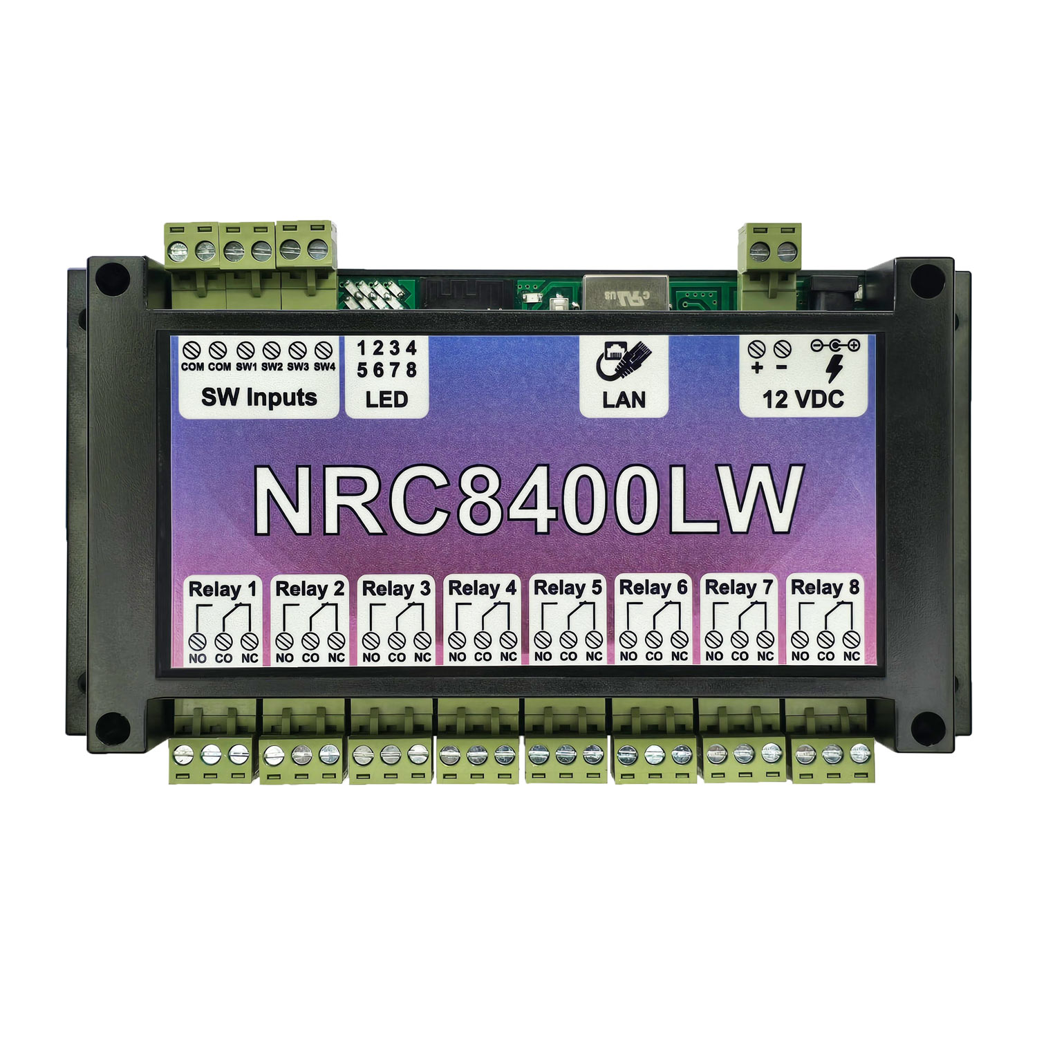 ماژول رله هوشمند 8 کانال تحت شبکه NRC8400LW